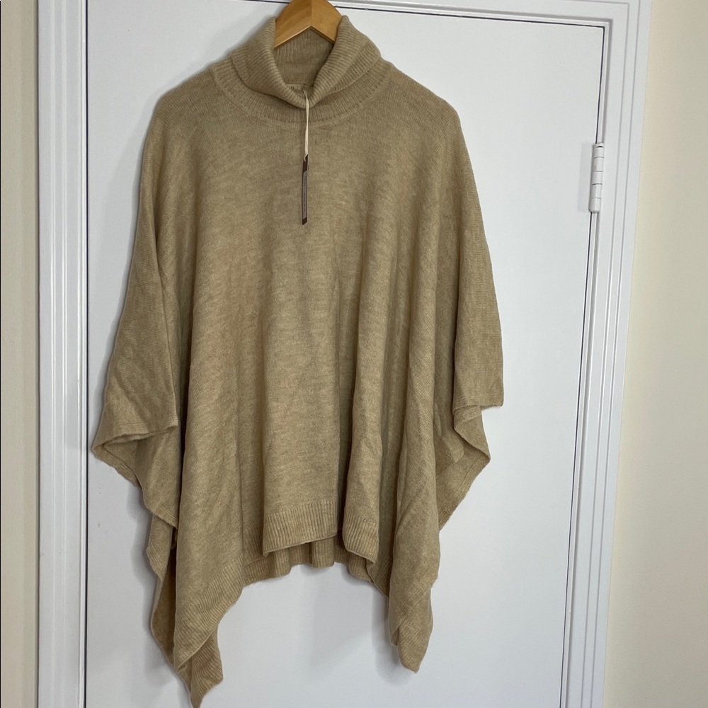 XCVI Beige Knit Cape